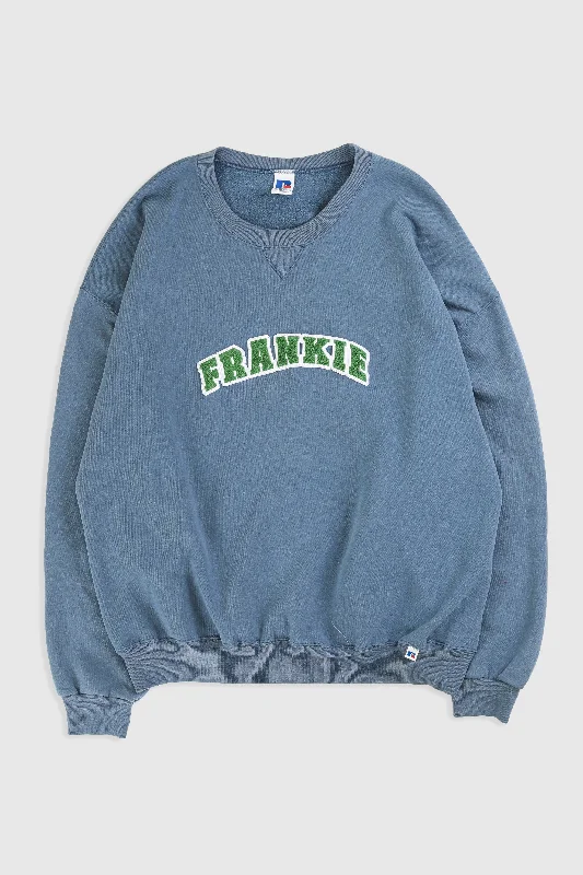 Frankie Upcycled Varsity Sweatshirt - XXL Hoodie with Drawcord Adjustable Secure