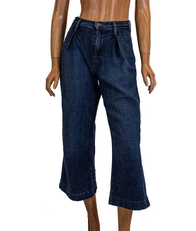 "Galileo" Cropped Palazzo Jean Fashionable Mom Jeans