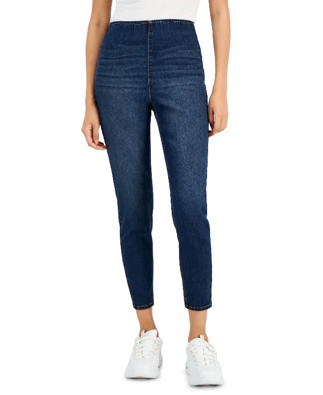 Juniors' Pull-On Skinny Ankle Jeans Comfortable Full-Length Denim Jeans