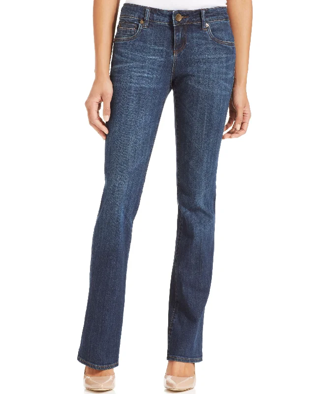 Kut from the Kloth Natalie Mid Rise Bootcut Jeans Comfortable Faded High-Rise Jeans