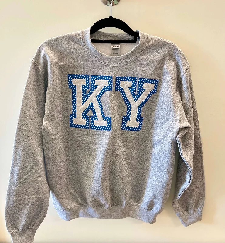 Ladies KY Double Appliqué Sweatshirt - Mom & Me Hoodie Jacket Zipper Layering