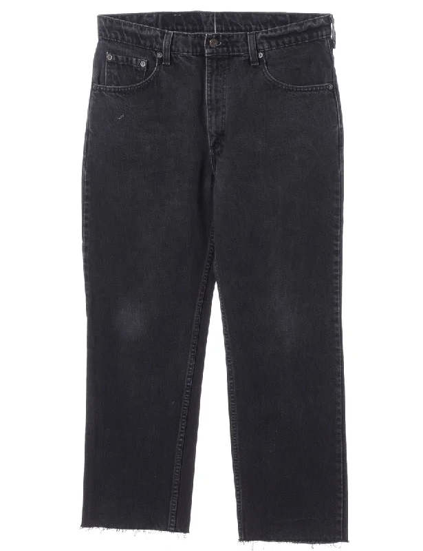 Label Black Cropped Jeans Stylish Bootcut Denim Jeans