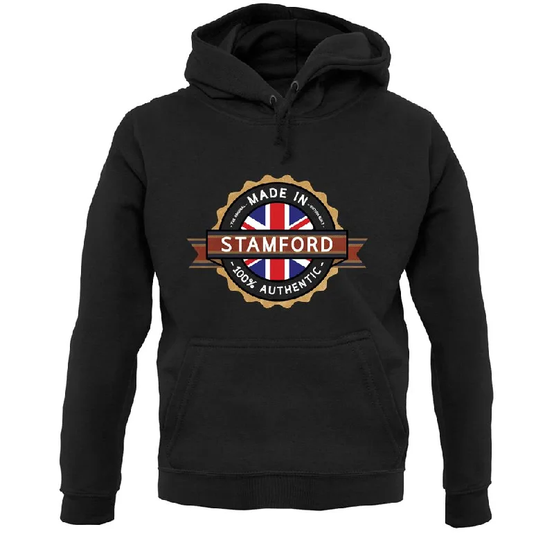 Made In Stamford 100% Authentic Unisex Hoodie Hoodie with Emblem Brand Identity