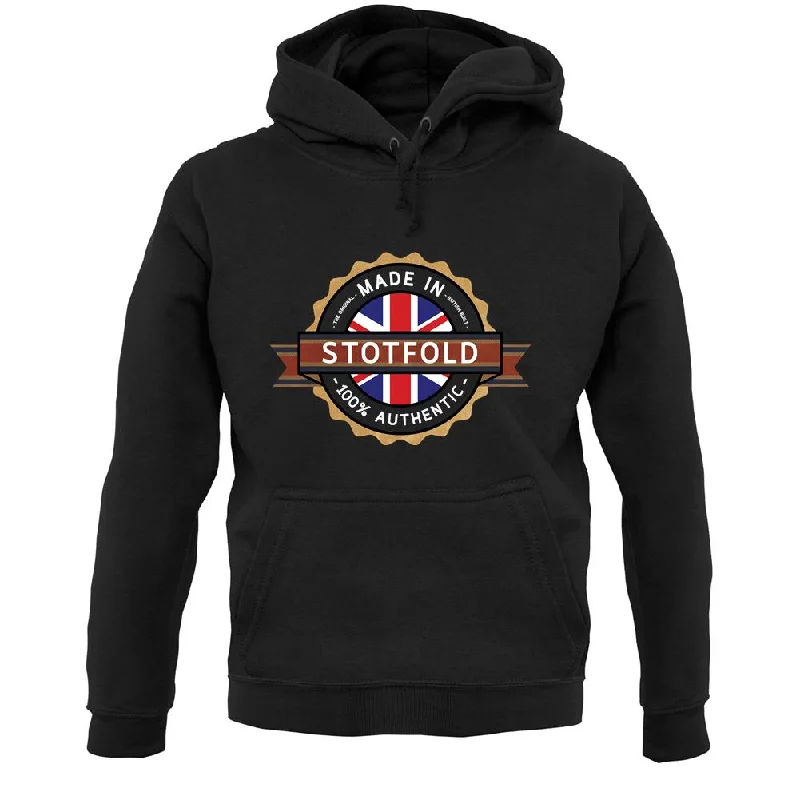 Made In Stotfold 100% Authentic Unisex Hoodie Hoodie with Hem Patch Decorative Personalized