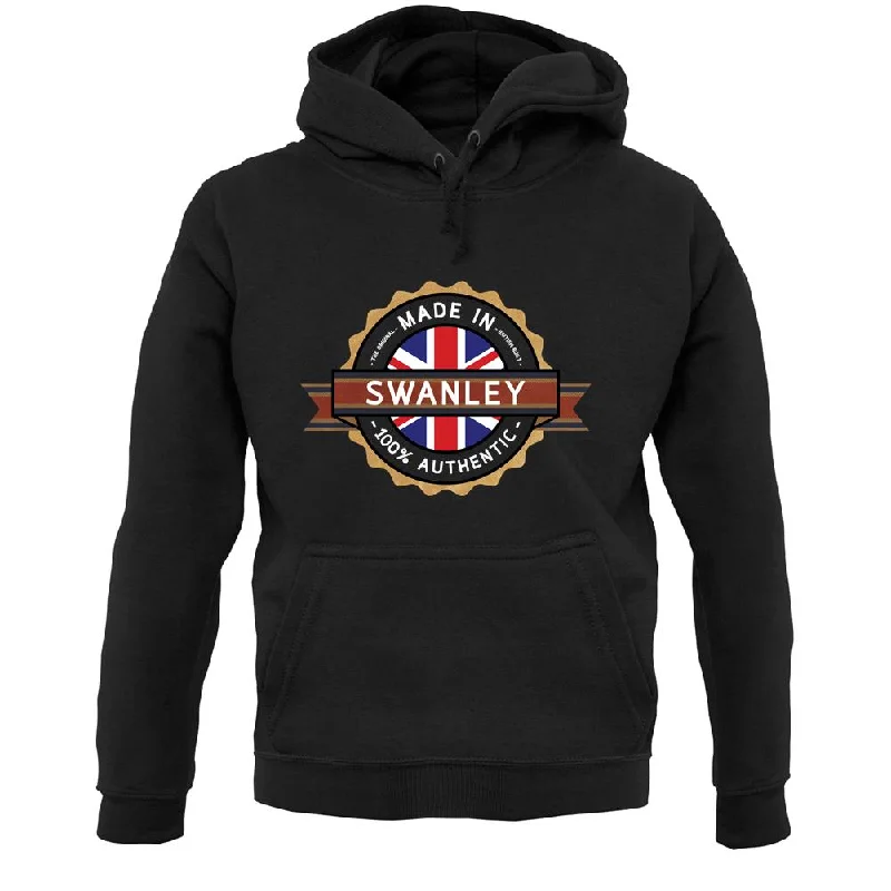 Made In Swanley 100% Authentic Unisex Hoodie Hoodie with Elastic Cuffs Stretchable Comfortable