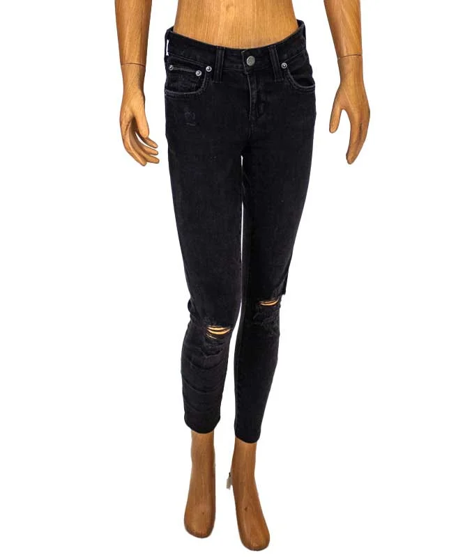 Ricky Mid-Rise Skinny Jeans Comfortable Dark Wash Jeans