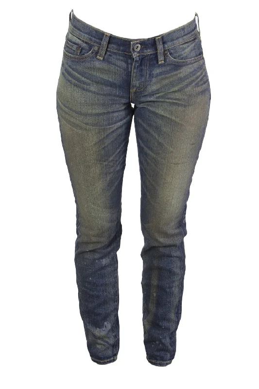 SIMON MILLER Women's Vintage Indigo Skinny Jeans W001 $290 NWT Fashionable Distressed Jeans