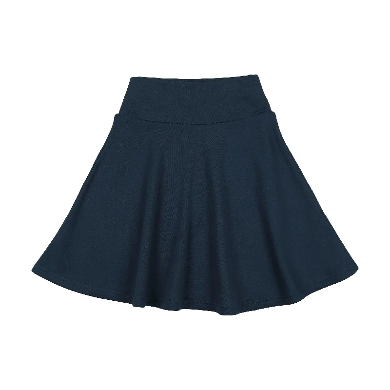 Coco Blanc Blue Circle Skirt zip skirt side