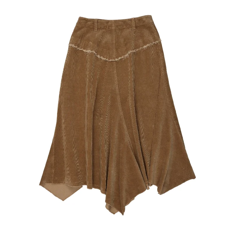 Coco Blanc Camel Cord Skirt denim skirt classic