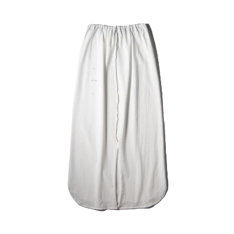 India Long Skirt / WHITE belted skirt waist