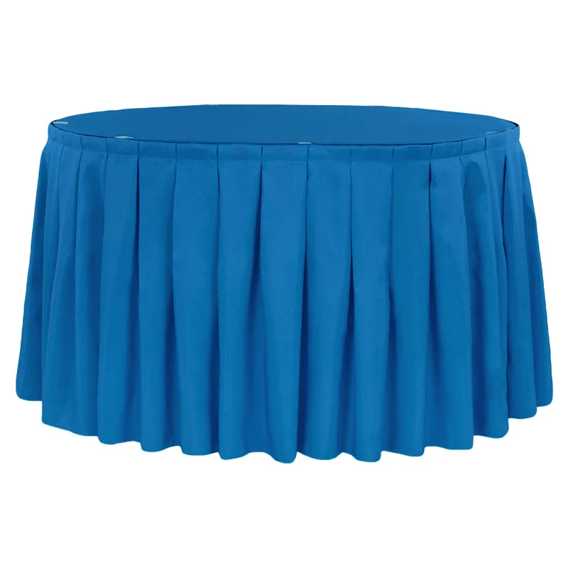 Polyester 14ft Table Skirt - Royal Blue corduroy skirt cozy