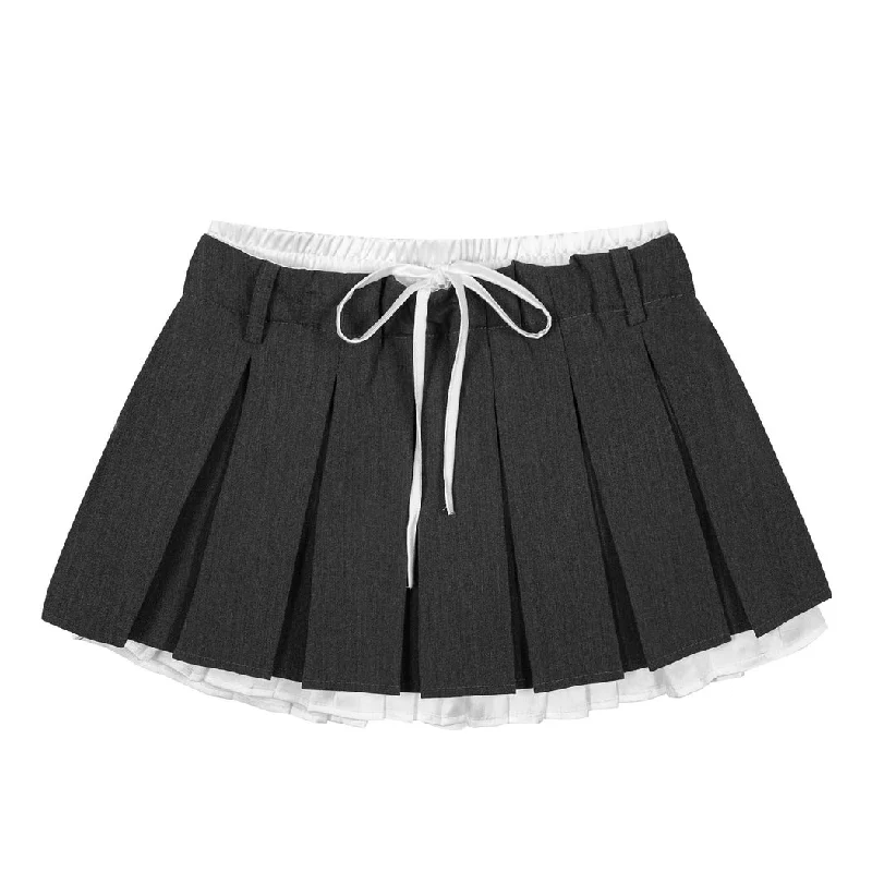 Preppy Layered Mini Skirt boho skirt vibe