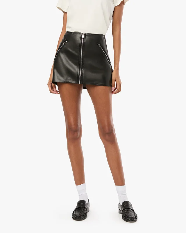 Vegan Leather Mini Skirt wool skirt breathable