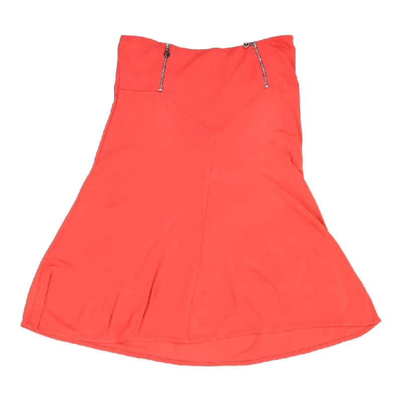 Versace Classic Skirt - 31W UK 12 Orange Viscose slim fit skirt