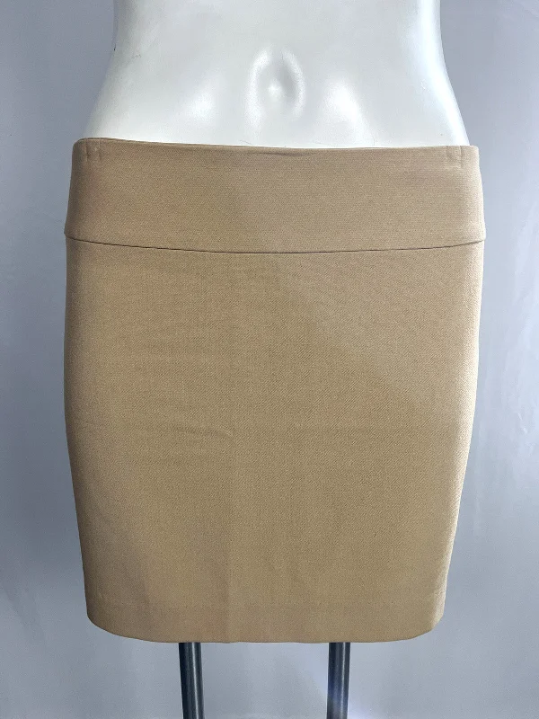 Vintage The Limited Size 14 Tan Mini Skirt linen skirt natural